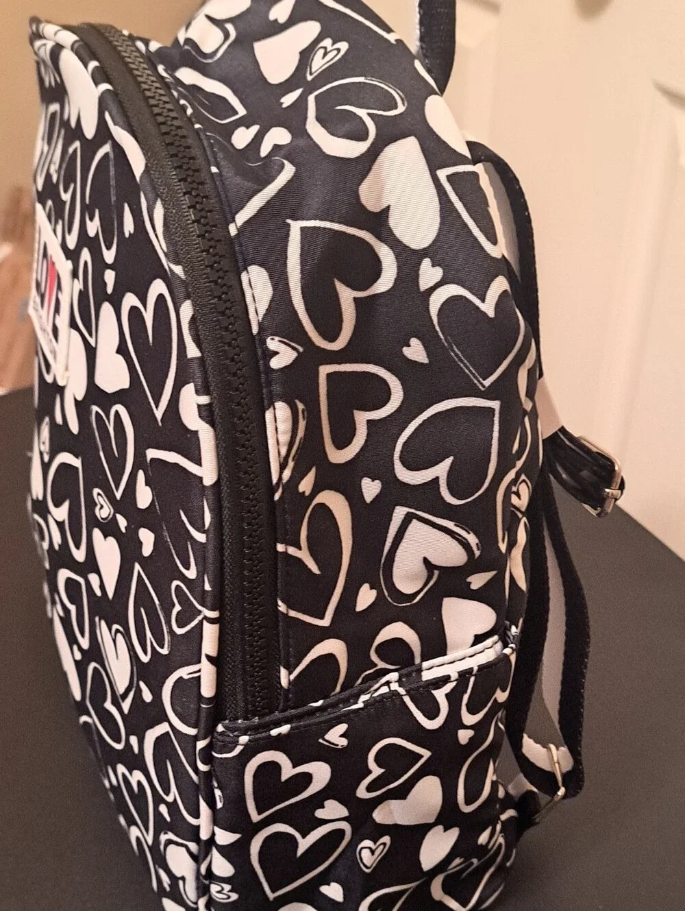 Brighton Black & White Heart Print Backpack